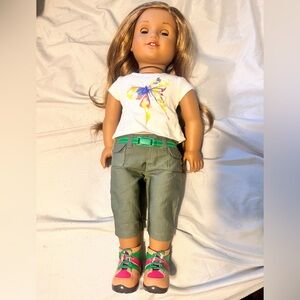 American girl doll Leah with her matching set and a carrier
